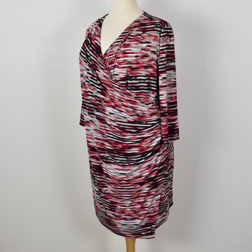 Calvin Klein Stripe Wrap Style Dress - 3x - Picture 3 of 8